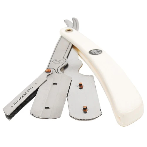 Parker - SRW White Stainless Steel Clip Type Shavette Straight Razor - Image 4