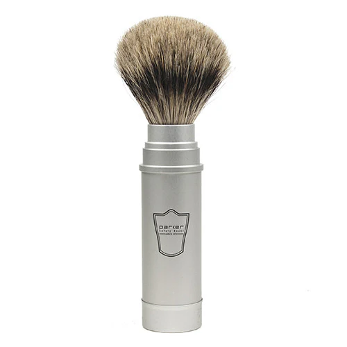Parker Travel Pure Badger Shaving Brush with Tube - Image 2