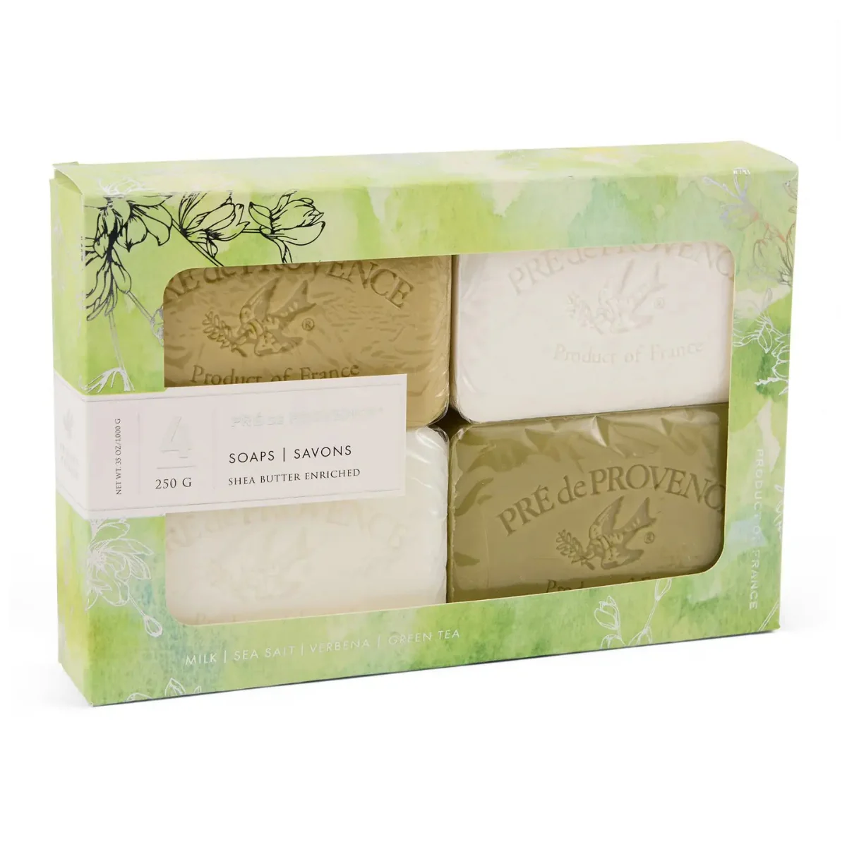 Pre de Provence Best Sellers Green Soap Bar Set of 4 250g