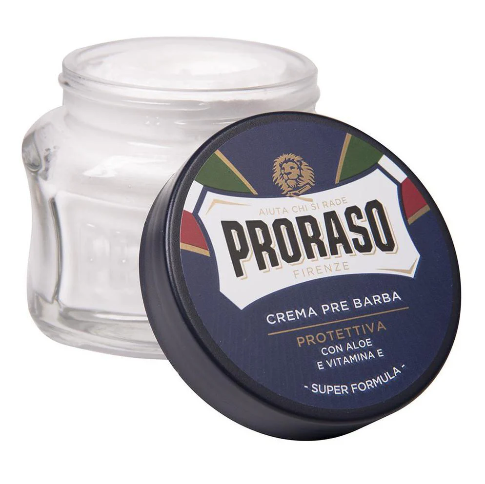 Proraso - Aloe and Vitamin E Pre-Shave Cream - 100ml Glass Jar - Image 3