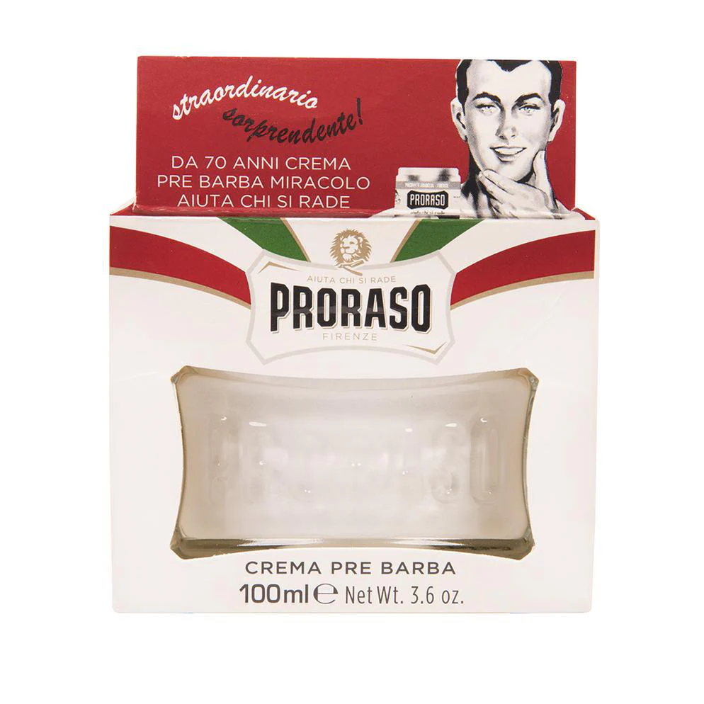 Proraso - Pre-Shave Cream - Sensitive Skin Formula - 100ml Glass Jar - Image 4