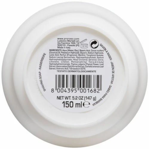 Proraso - Shaving Soap in a Bowl, Sensitive Skin, 5.2 oz (150 ml) - Image 3