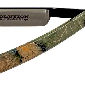 Razolution - 5/8" Carbon Steel Straight Razor - Camo Celluloid Scales - Image 2