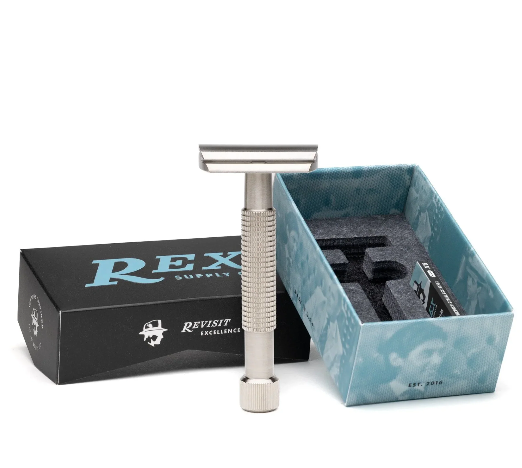 Rex Supply Co. Envoy XL Stainless Steel Double Edge Safety Razor