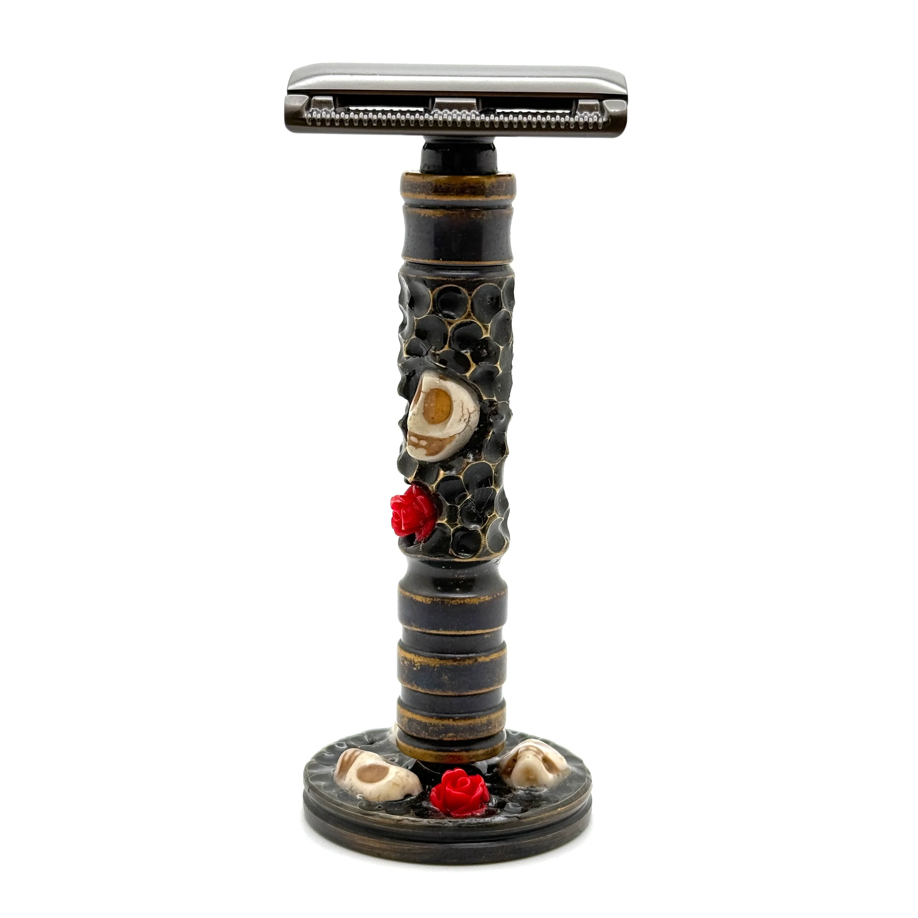 RG Shave Designs Magnetized Skull Design Safety Razor