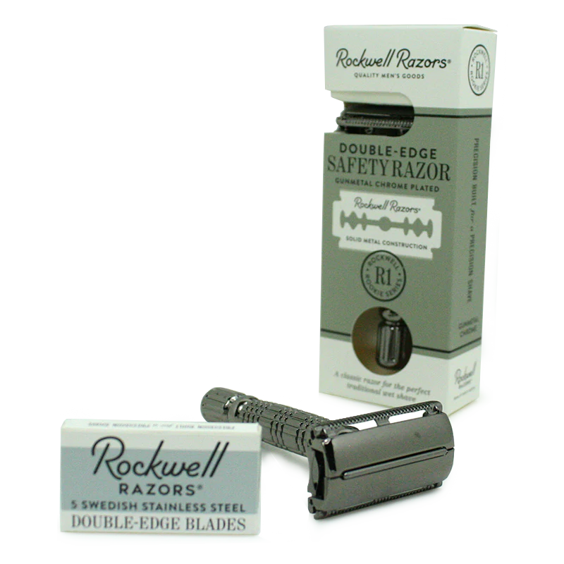 Rockwell Razors R1 - Gunmetal Finish, Double Edge Safety Razor