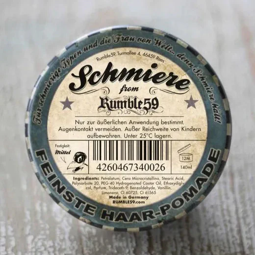 Rumble 59 Schmiere Pomade Bebop a Huba Medium Hold 140ml - Image 3