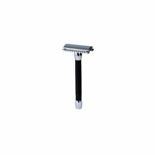 Merkur 20C Classic Double-Edge Safety Razor, Extra-Long Matte Black Handle - Image 3