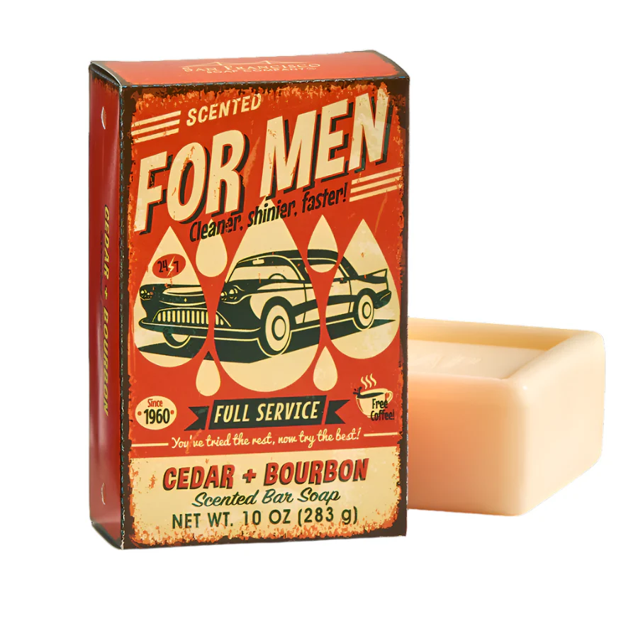 San Francisco Soap Company FOR MEN Bar Soap Cedar & Bourbon 10oz