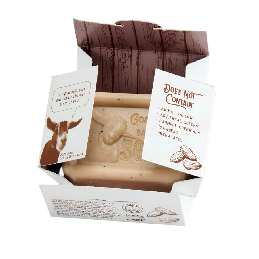 San Francisco Soap Company Clean & Caprine Goat Milk Bar Soap - Almond Scent with Almond Meal  5oz - Image 2