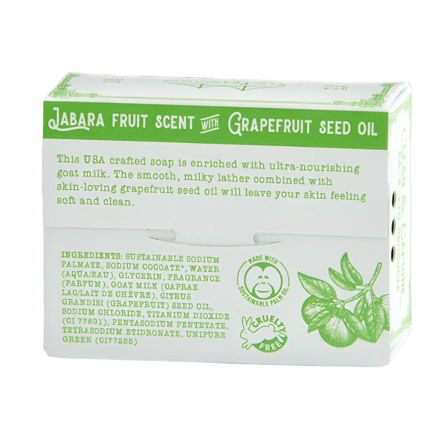 San Francisco Soap Company Clean & Caprine Goat Milk Bar Soap - Jabara Fruit Scent with Grapefruit Seed Oil  5oz - Image 4
