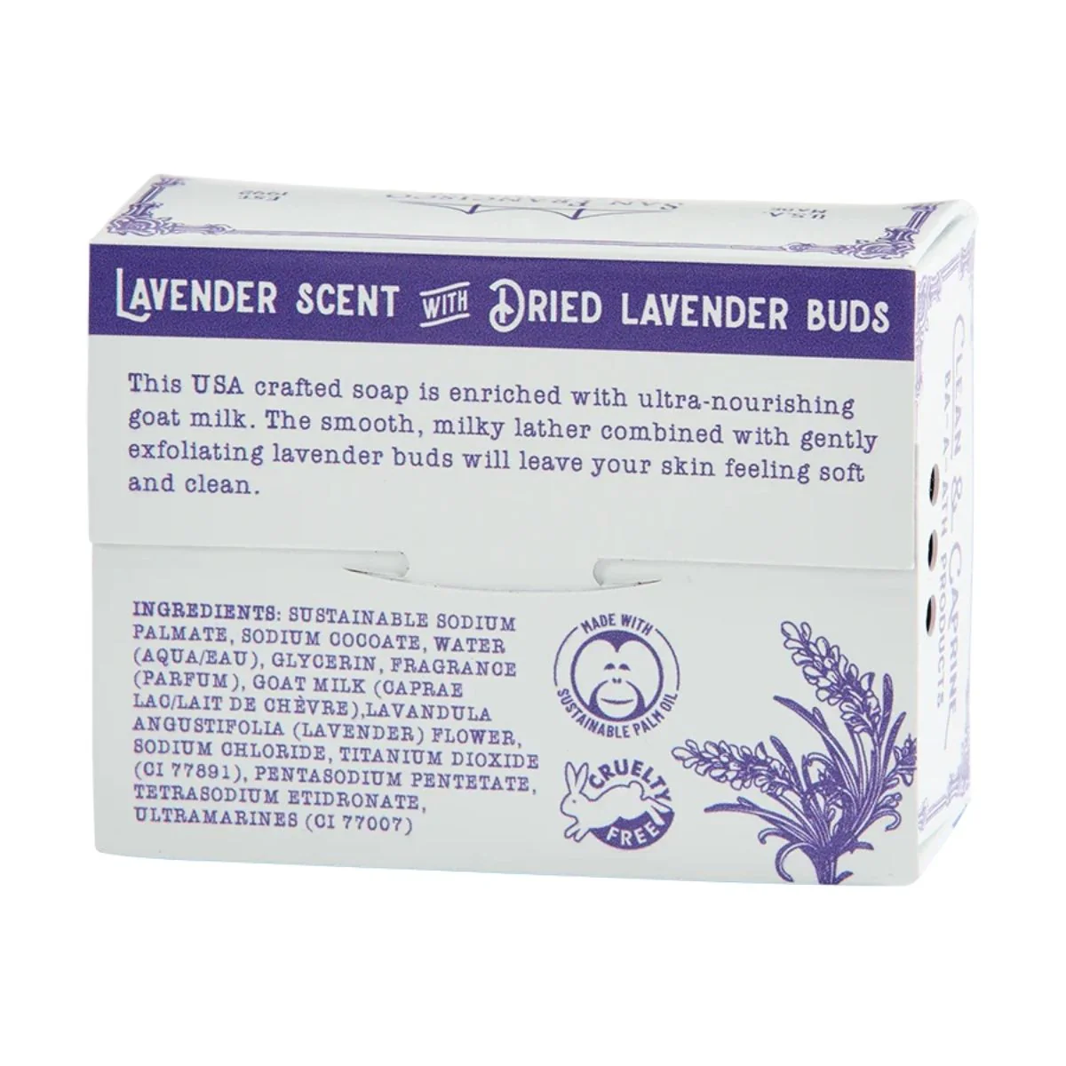 San Francisco Soap Company Clean Caprine Goat Milk Lavender Bar Soap 5oz - Image 4