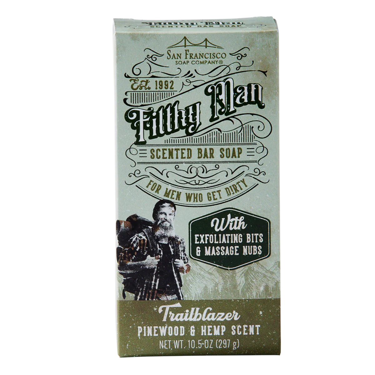 San Francisco Soap Company FILTHY MAN Bar Soap Trailblazer Pinewood & Hemp 10oz