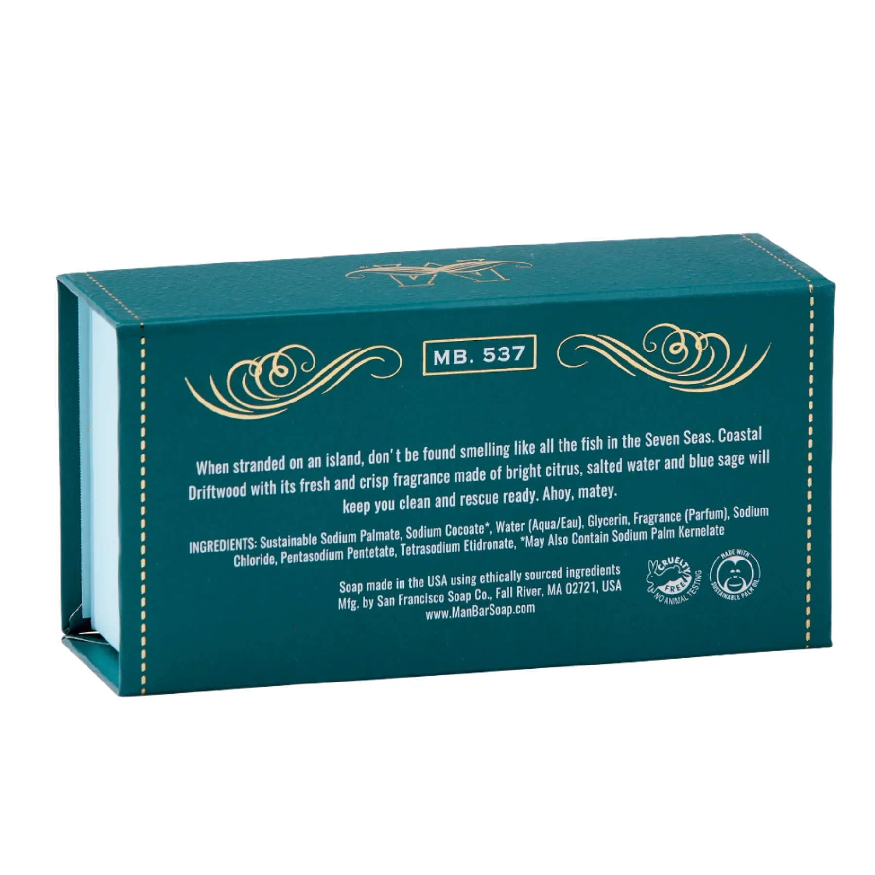 San Francisco Soap Company MAN BAR® Clean Comfort Coastal Driftwood 10oz - Image 3