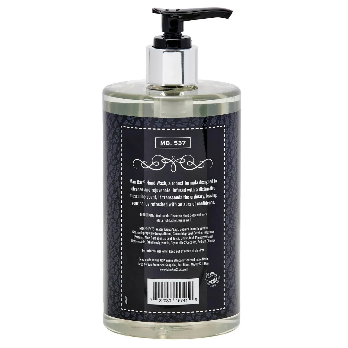 San Francisco Soap Company Man Bar® Midnight Amber Hand Wash 16.5oz - Image 2