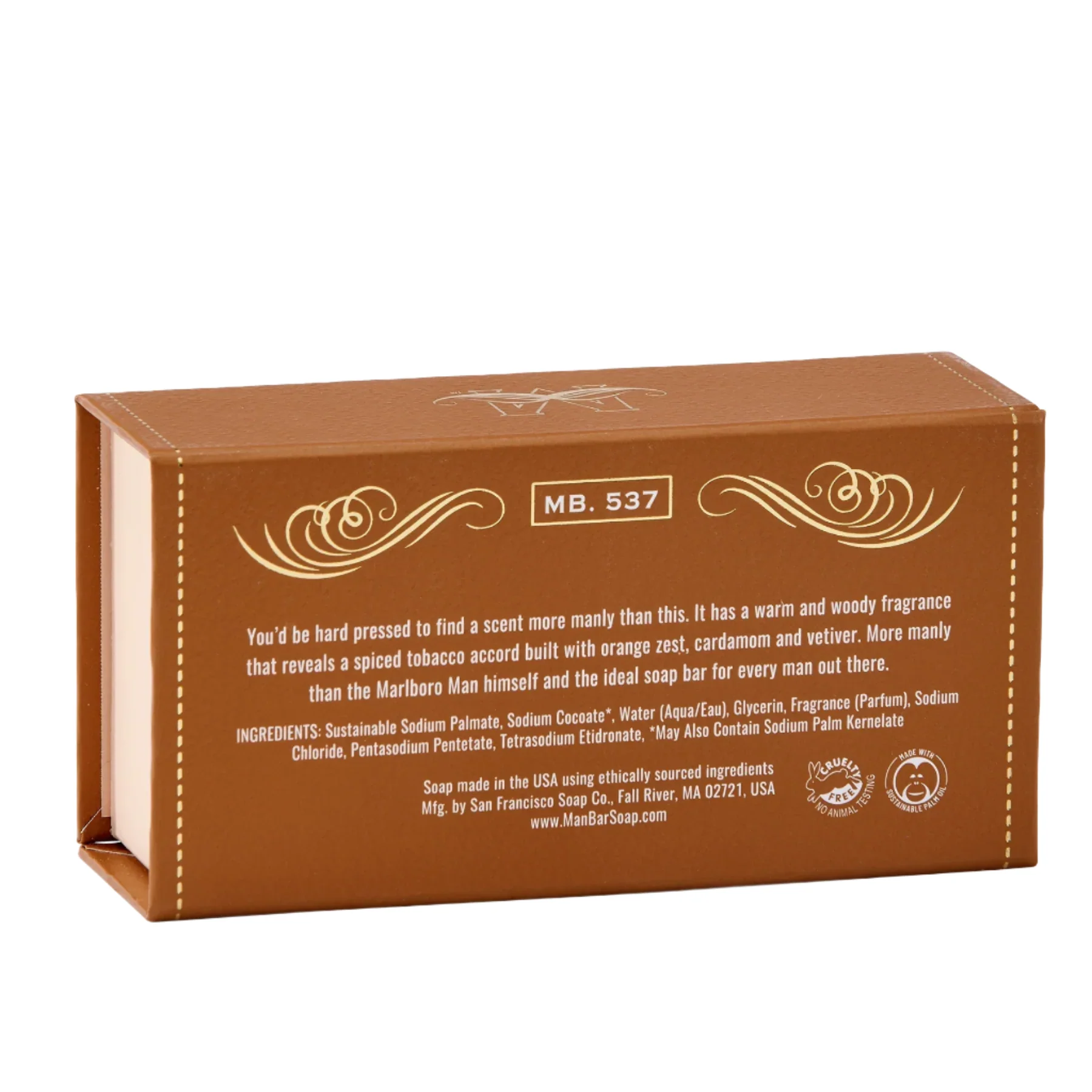 San Francisco Soap Company MAN BAR® Moisture Rich Spiced Tobacco 10oz - Image 3