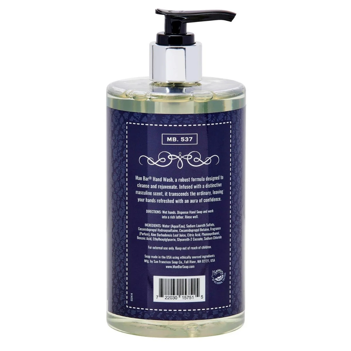 San Francisco Soap Company Man Bar® Silver Sage & Bergamot Hand Wash 16.5oz - Image 2