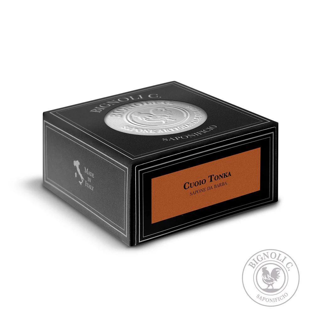 Saponificio Bignoli Tonka Leather Artisan Shaving Soap 175g - Image 3