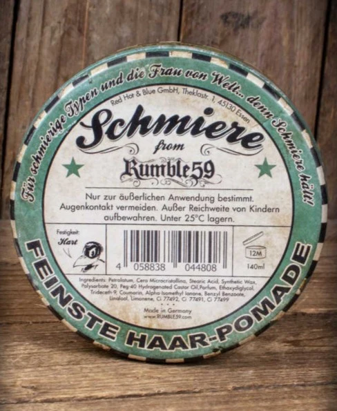 Rumble 59 Schmiere Pomade Low End Lou Limited Edition Strong Hold 140ml - Image 4