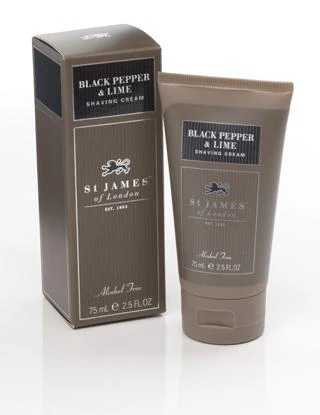 St. James of London -  Black Pepper & Lime - Shaving Cream Travel Tube