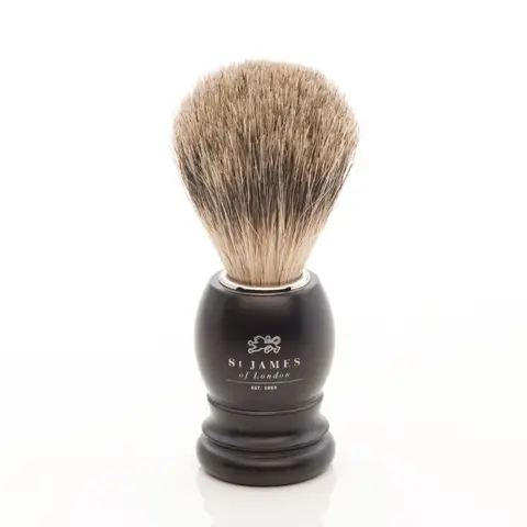 St. James of London Super Badger Ash (Matte Black) Brush