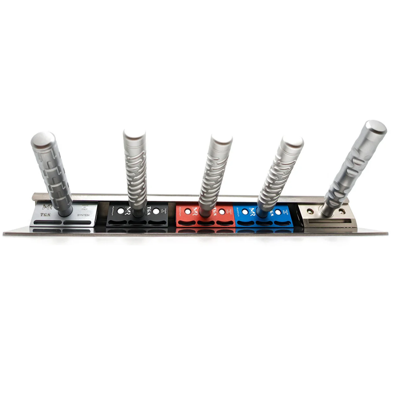 The GoodFellas Smile Stainless Steel Razor Stand Holds 5 Double Edge Safety Razors