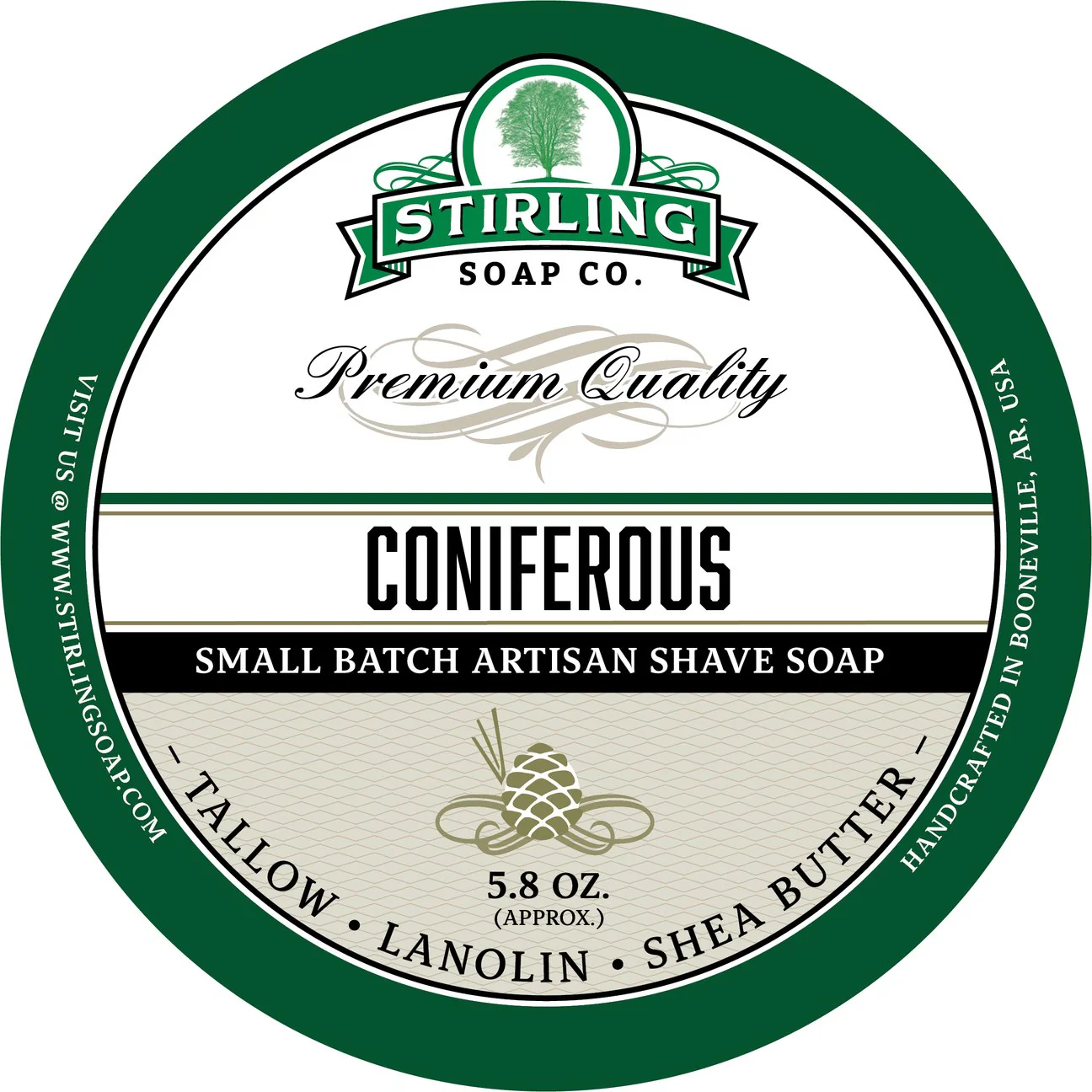 Stirling Soap Company Coniferous Shave Soap 5.8oz - Image 2