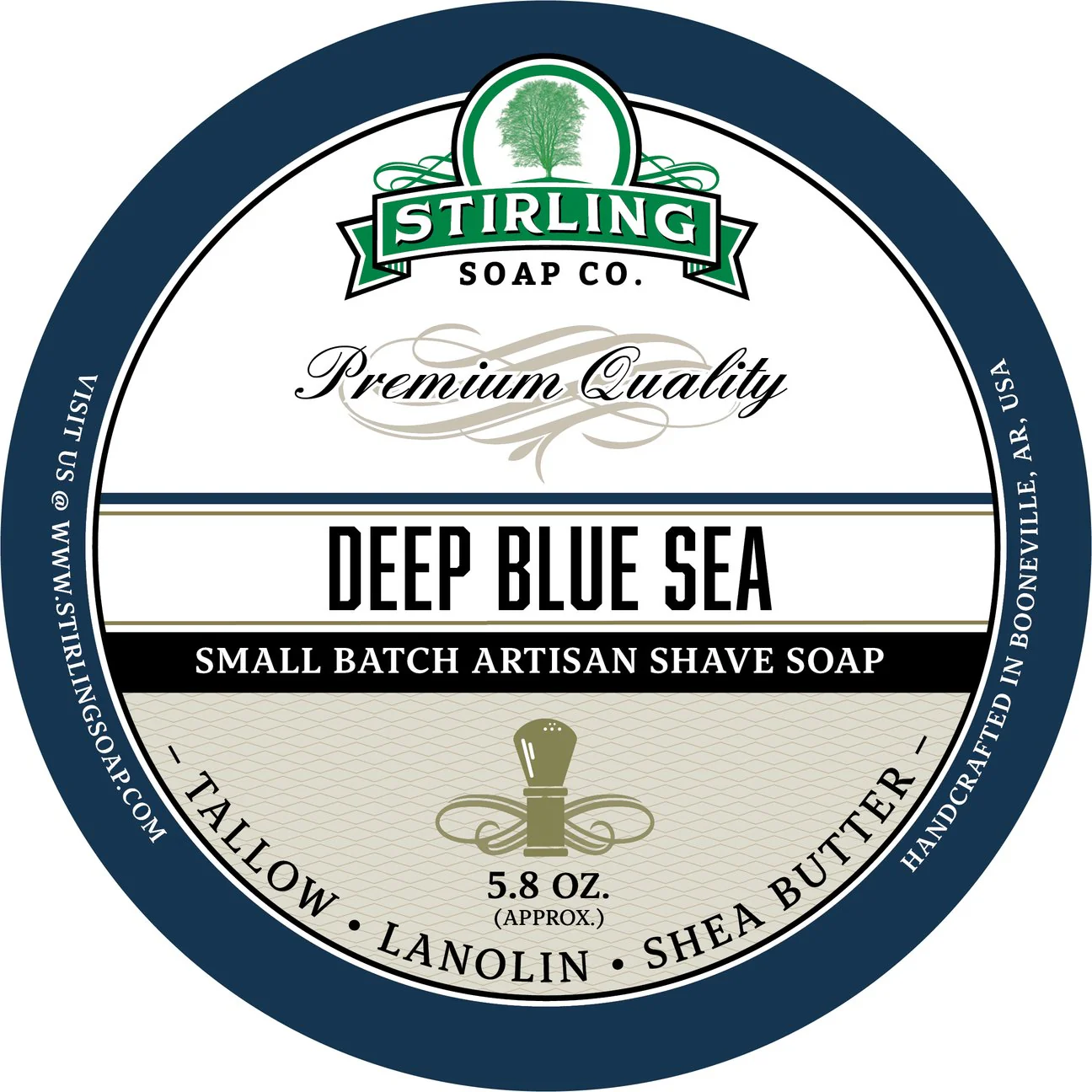 Stirling Soap Company Deep Blue Sea Shave Soap 5.8oz - Image 2
