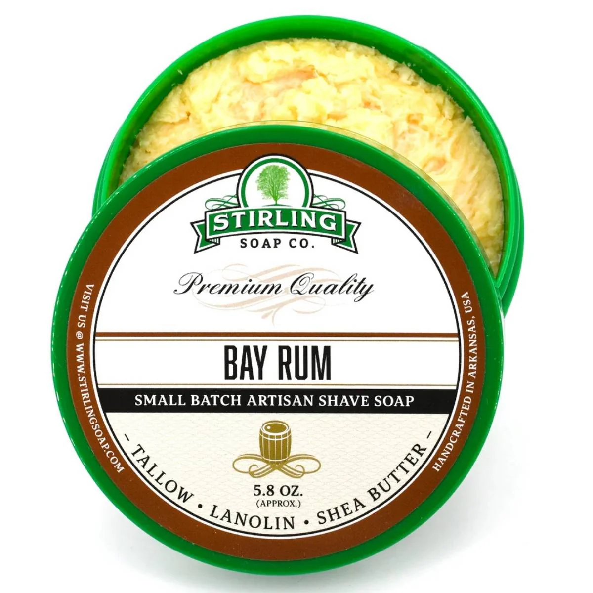 Stirling Soap Company Bay Rum Shave Soap 5.8oz