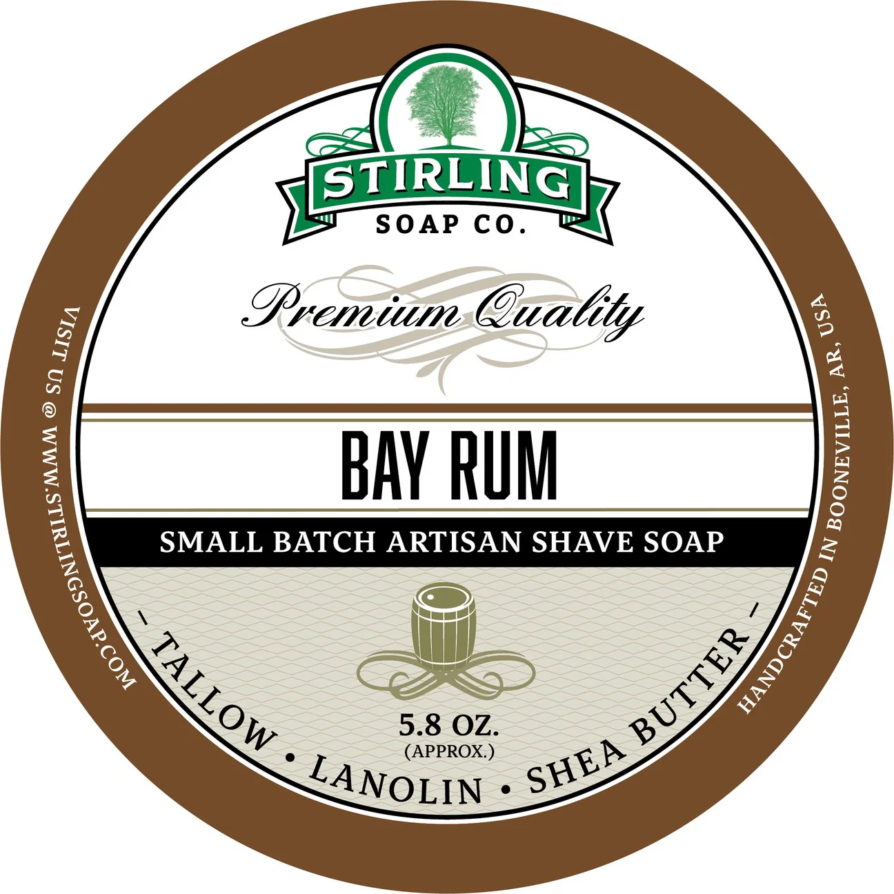 Stirling Soap Company Bay Rum Shave Soap 5.8oz - Image 2