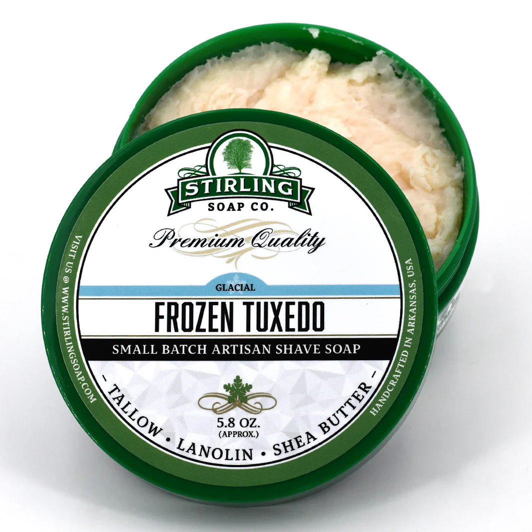 Stirling Soap Company Glacial Frozen Tuxedo Shave Soap 5.8oz