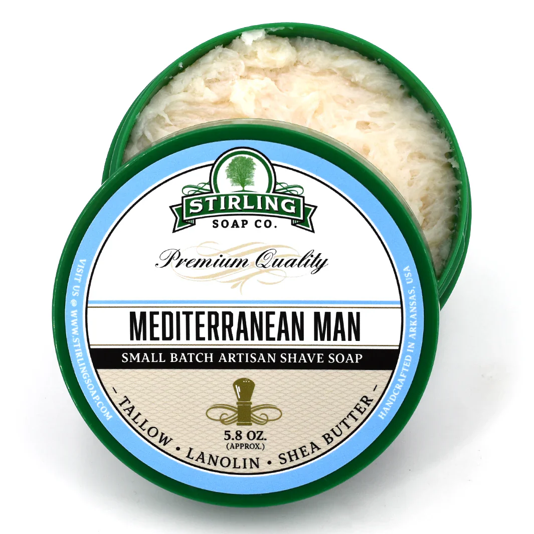 Stirling Soap Company Mediterranean Man Shave Soap 5.8oz