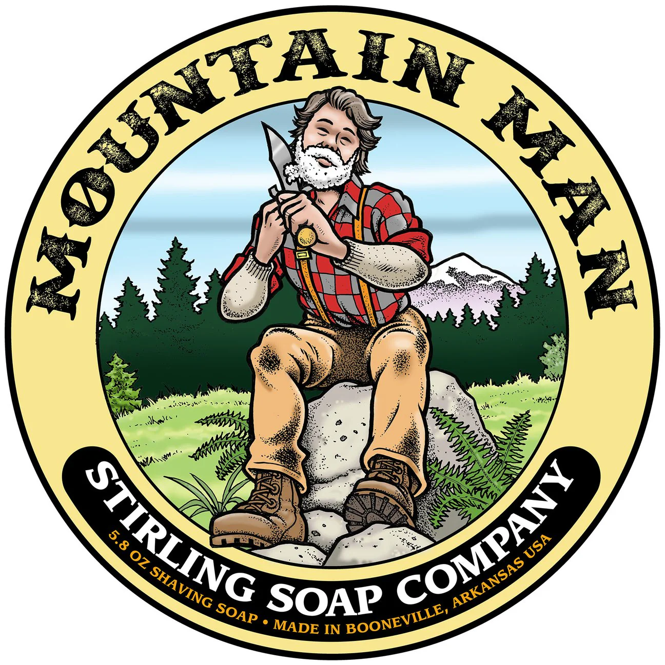 Stirling Soap Company Mountain Man Shave Soap 5.8oz - Image 2