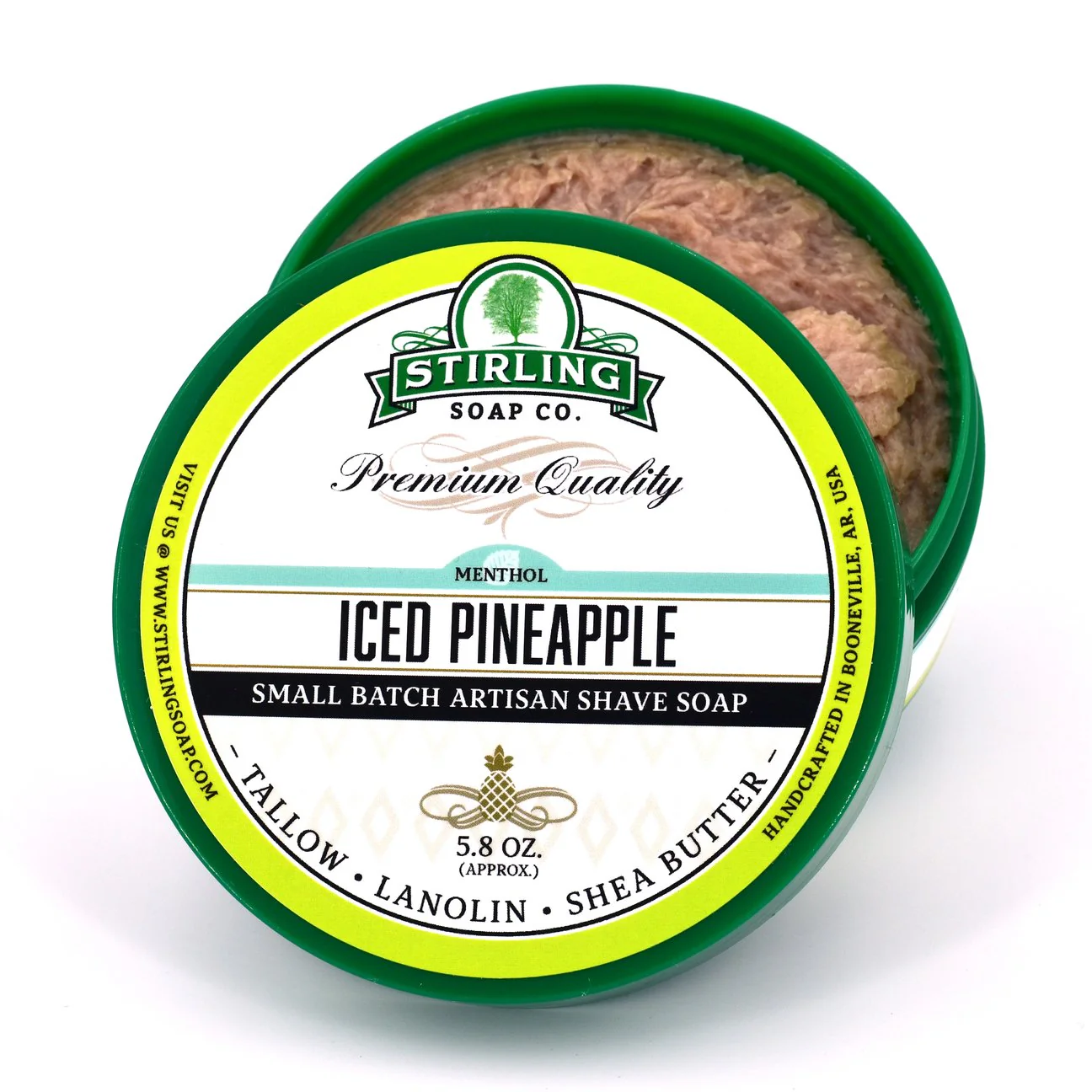 Stirling Soap Company Iced Pineapple Shave Soap 5.8oz - Image 2