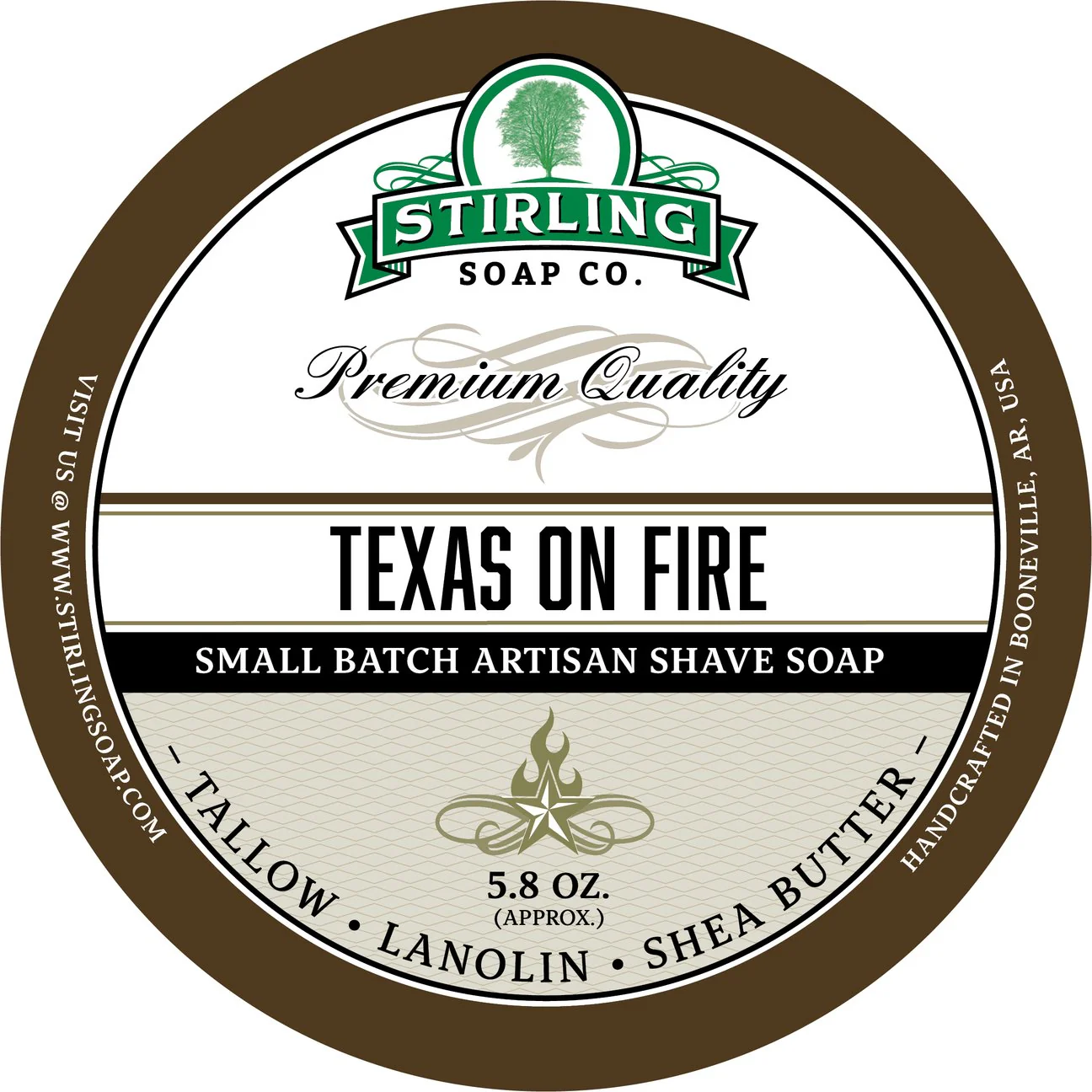 Stirling Soap Company Texas on Fire Shave Soap 5.8oz - Image 2