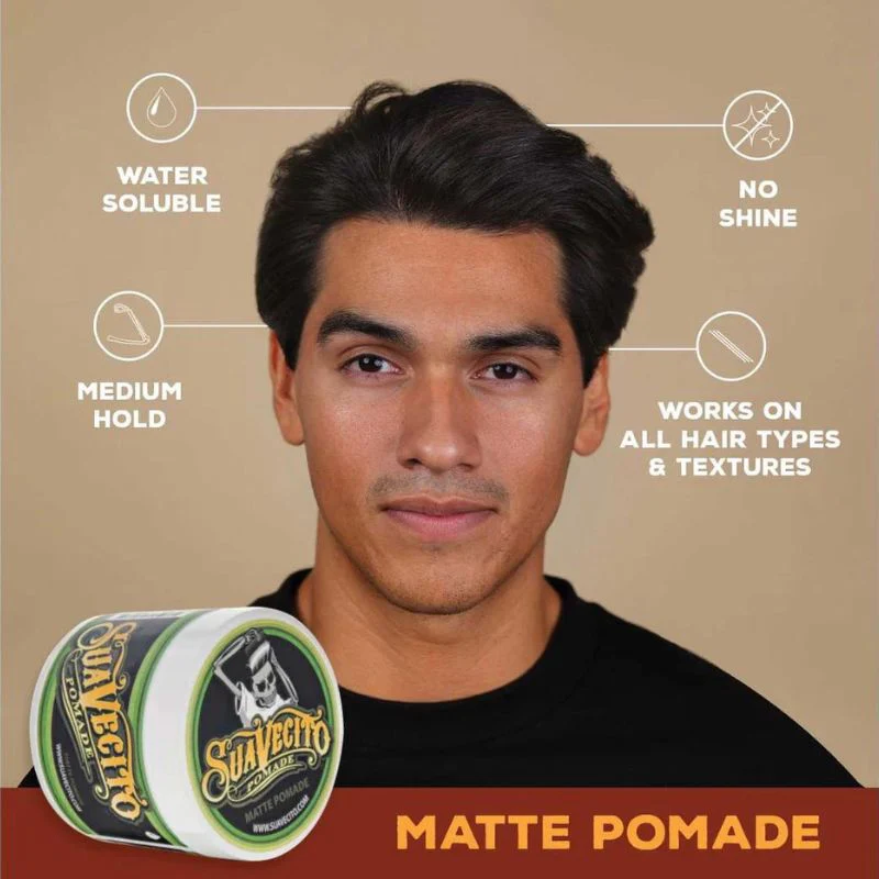 Suavecito - Matte Pomade - Medium Hold - No Shine - 4oz - Image 3