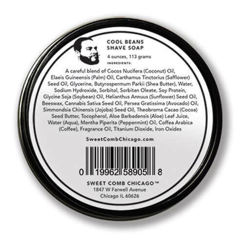 Sweet Comb Chicago All Natural Cool Beans Shave Soap - Image 4