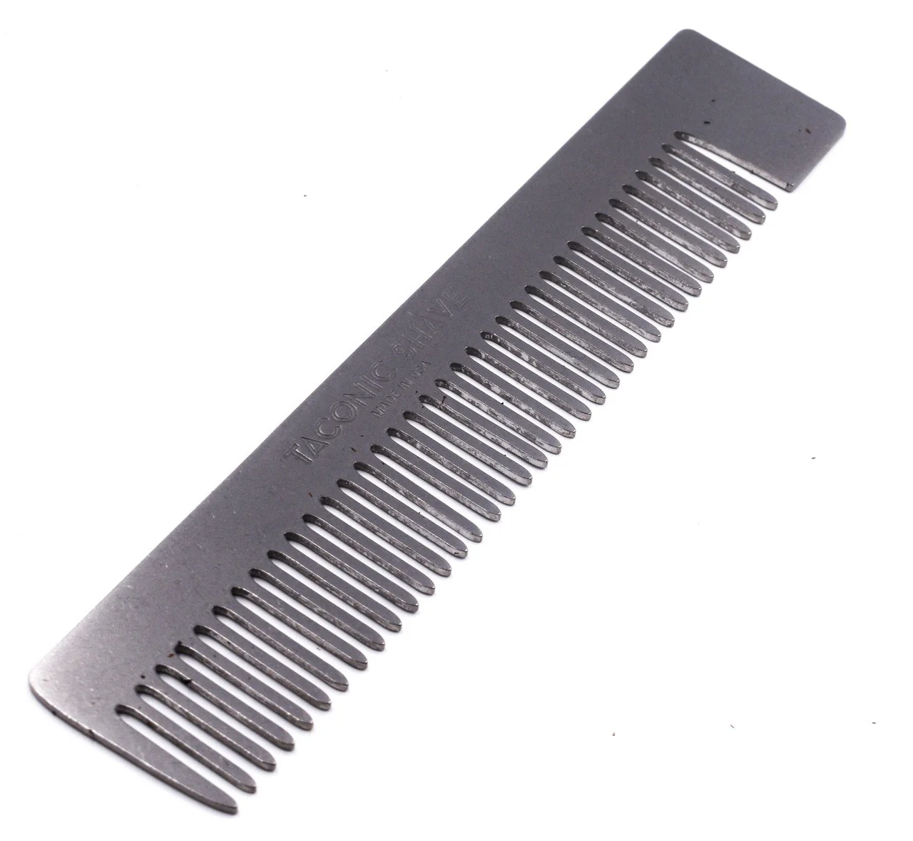 Taconic Shave Premium Stainless Steel Pocket Comb and Leather Case Made in USA - Image 6