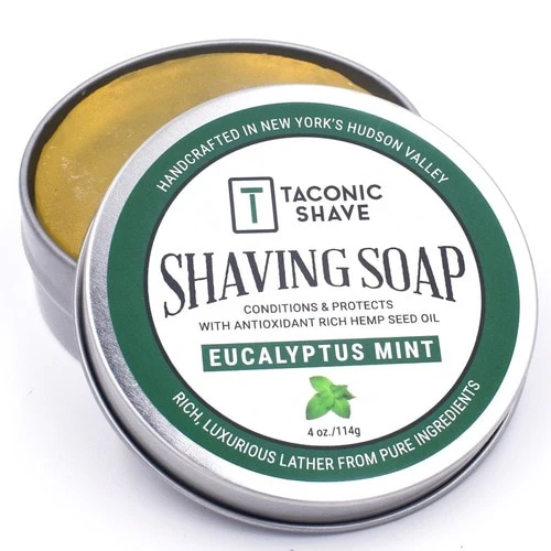 Taconic - Eucalyptus Mint - Shaving Soap With Hemp Seed Oil - Image 2