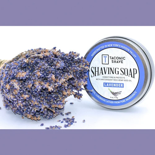 Taconic - Lavender - Shaving Soap With Hemp Seed Oil - Image 4