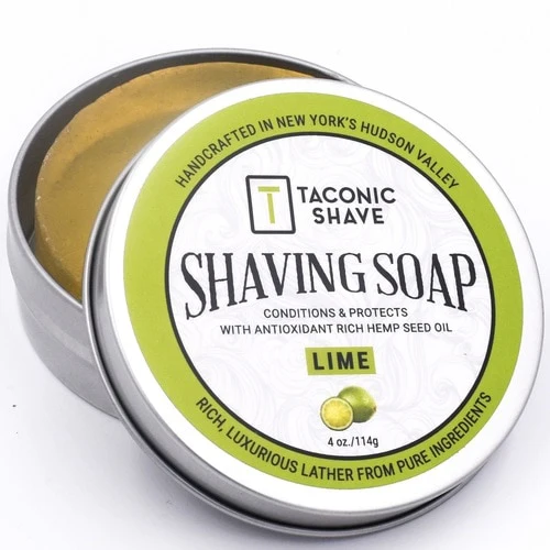 Taconic - Lime - Shaving Soap With Hemp Seed Oil - Image 3