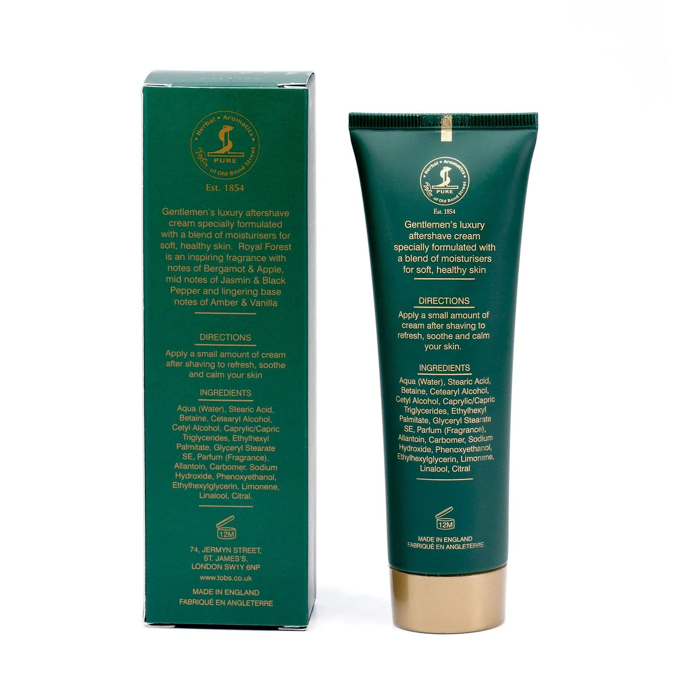 Taylor of Old Bond Street - Royal Forest Luxury Aftershave Cream - Image 2