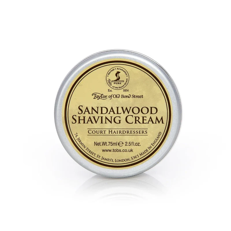 Taylor of Old Bond Street - Sandalwood Shaving Cream - Travel Size 75ml - Image 2