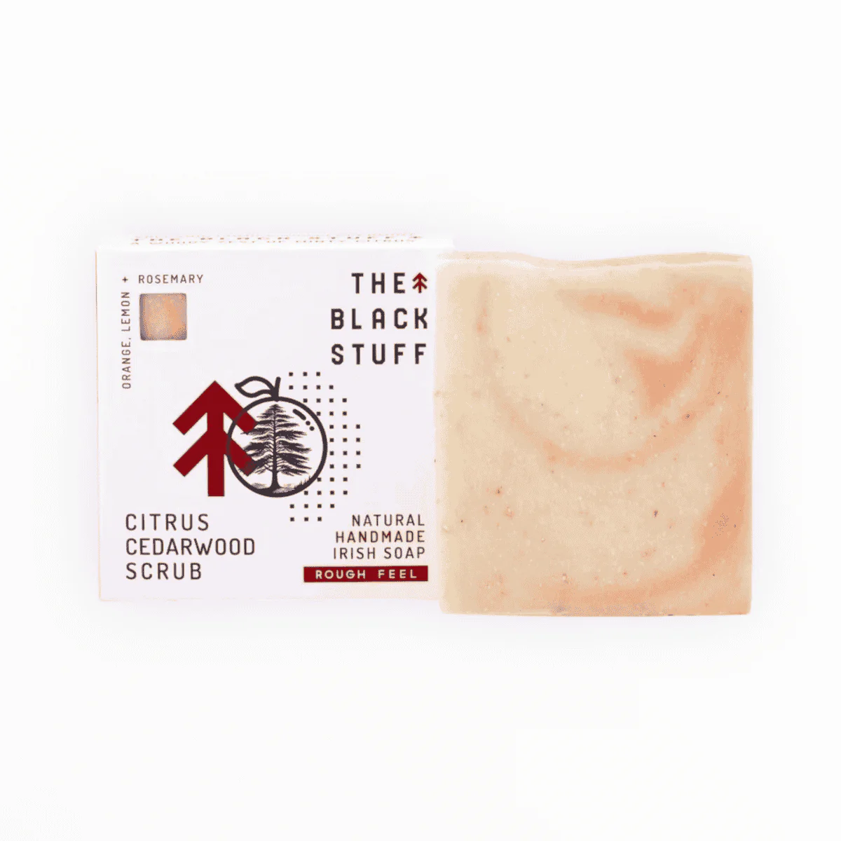 The Black Stuff Citrus Cedarwood Scrub Bar Soap 5oz - Image 2