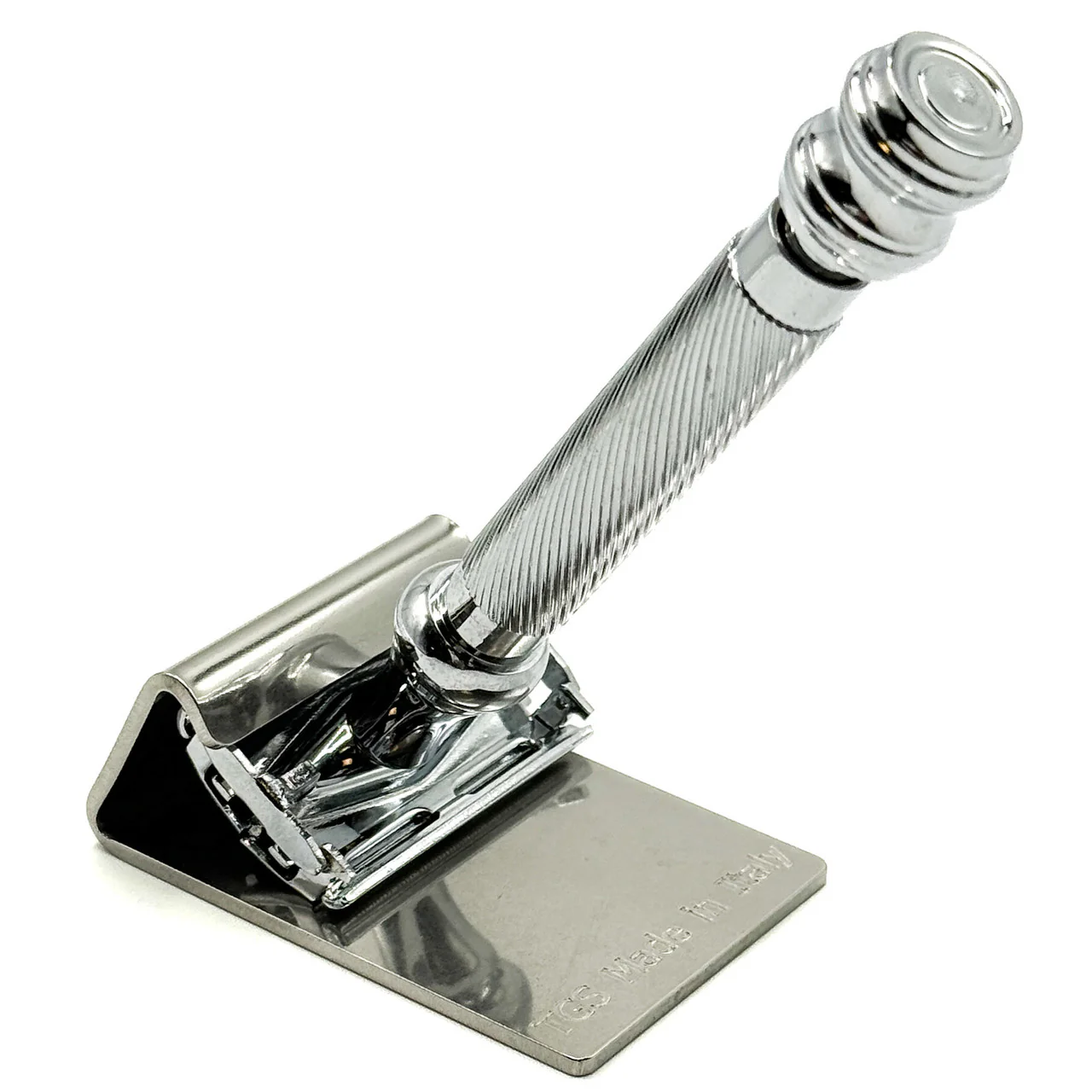 The GoodFellas Smile - Stainless Steel Safety Razor Stand - Holds 1 DE Razor - Image 2