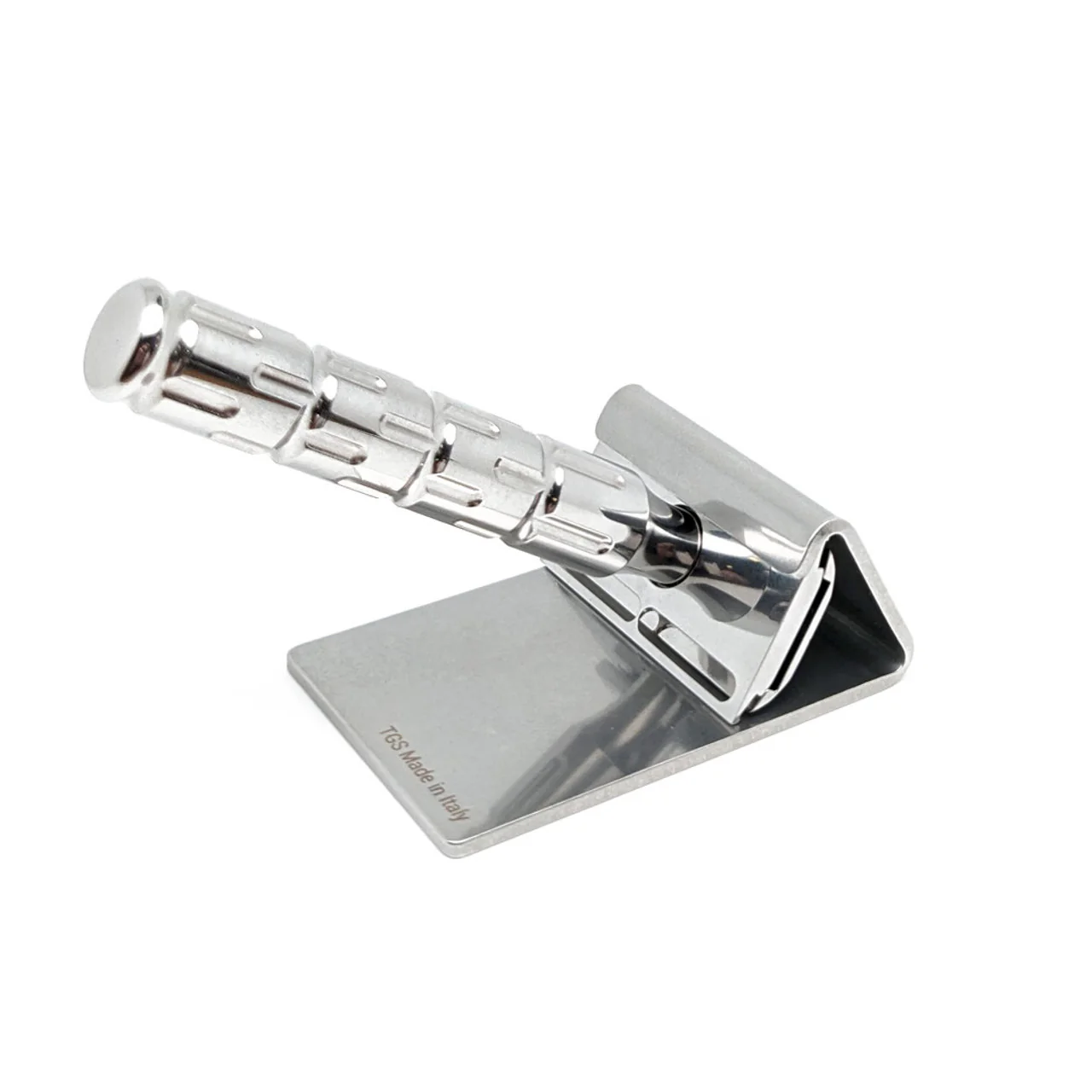 The GoodFellas Smile - Stainless Steel Safety Razor Stand - Holds 1 DE Razor - Image 4
