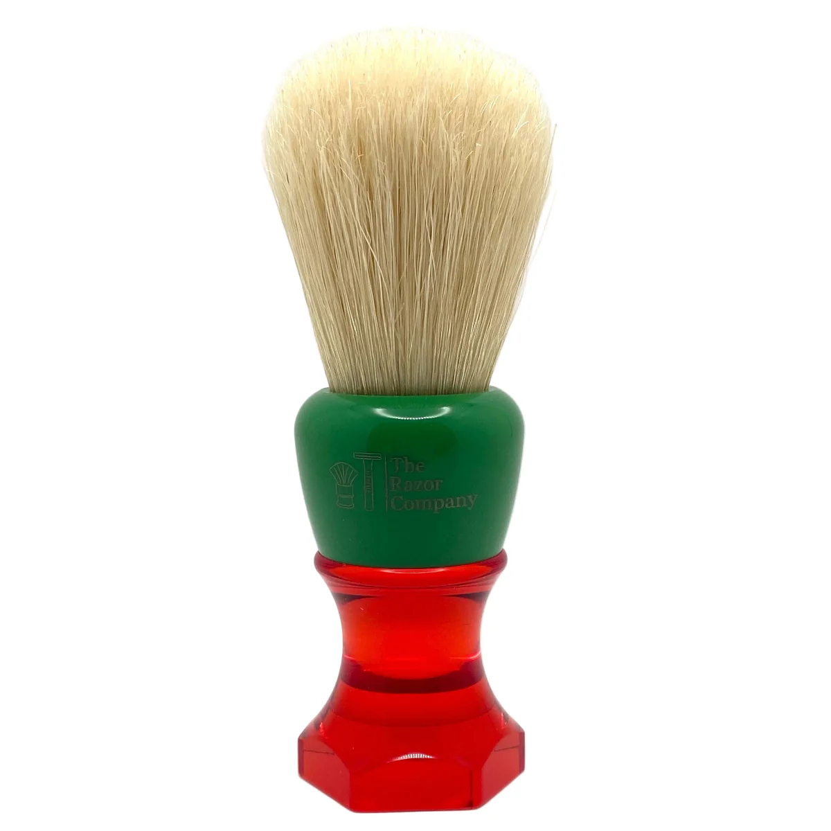 The Herald 26mm Shaving Brush Green & Red Resin Handle Choose Knot Type - Image 2