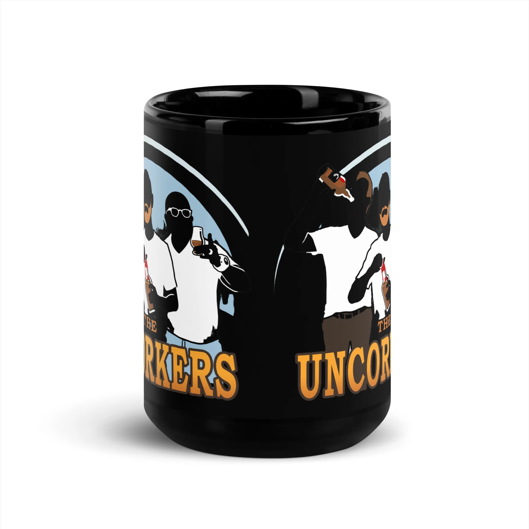 The Uncorkers Black Glossy Mug - Image 3