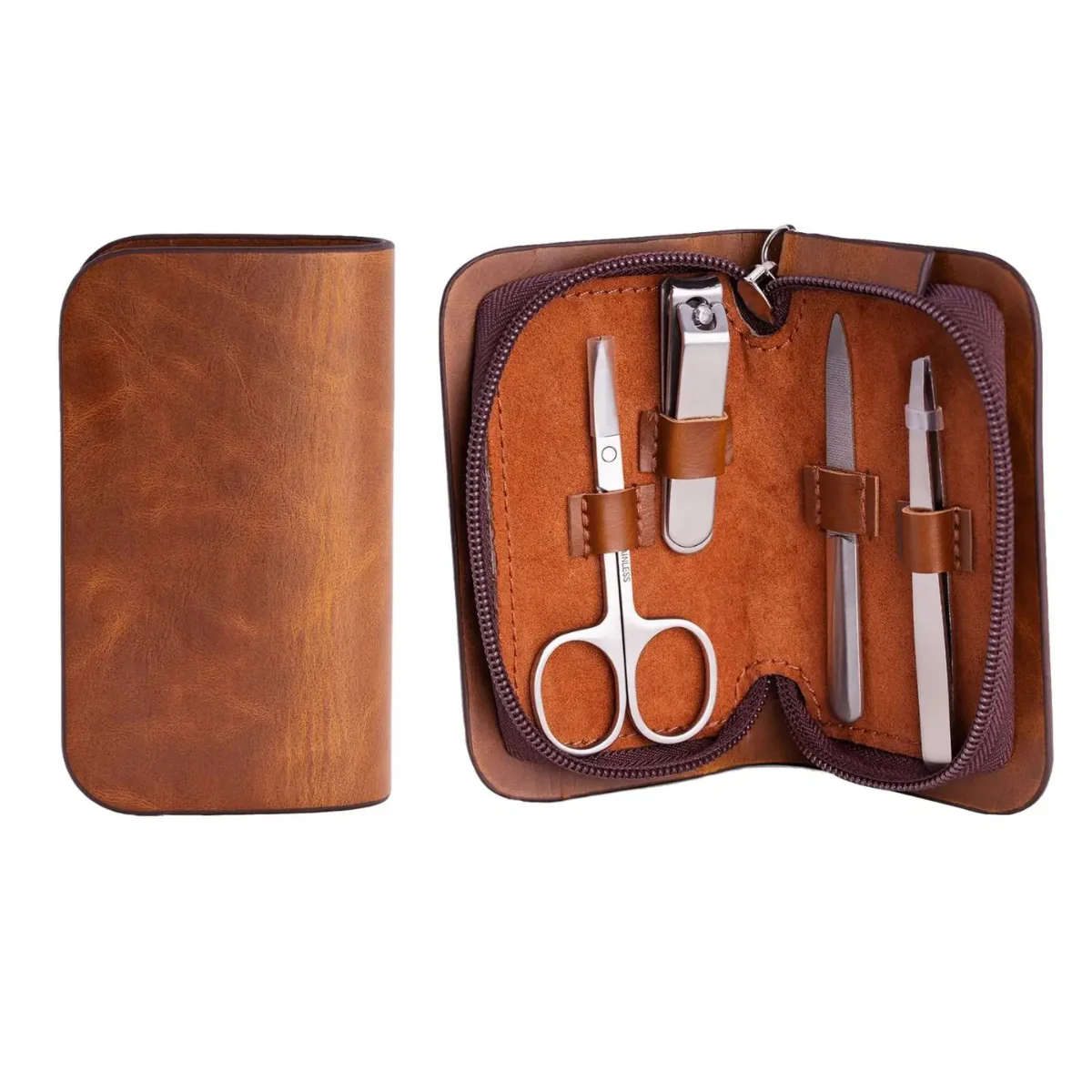 TRC 4 Piece Manicure Set with Nail Clippers, Scissors, and File