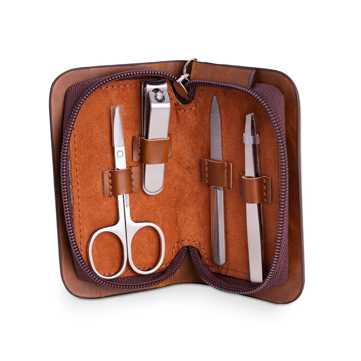 TRC 4 Piece Manicure Set with Nail Clippers, Scissors, and File - Image 2